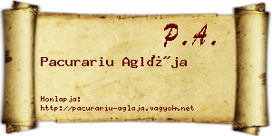 Pacurariu Aglája névjegykártya